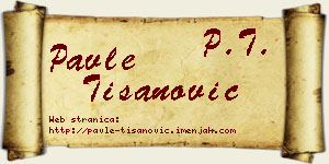 Pavle Tišanović vizit kartica